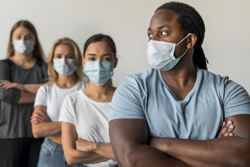 group-friends-wearing-face-masks